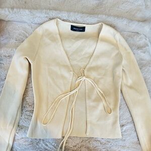 White Fox Cream Sweater